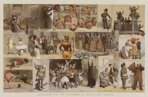 Repeterar inför Pantomime på Drury Lane Theatre